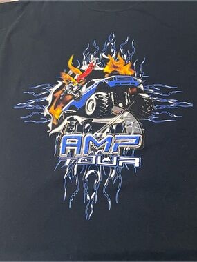 Vintage Y2K AMP Tour Monster Truck Motocross Graphic Tee - 2XL (2010)